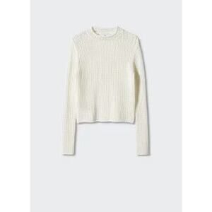 MANGO Openwork Sweater With Perkins Collar - XXL